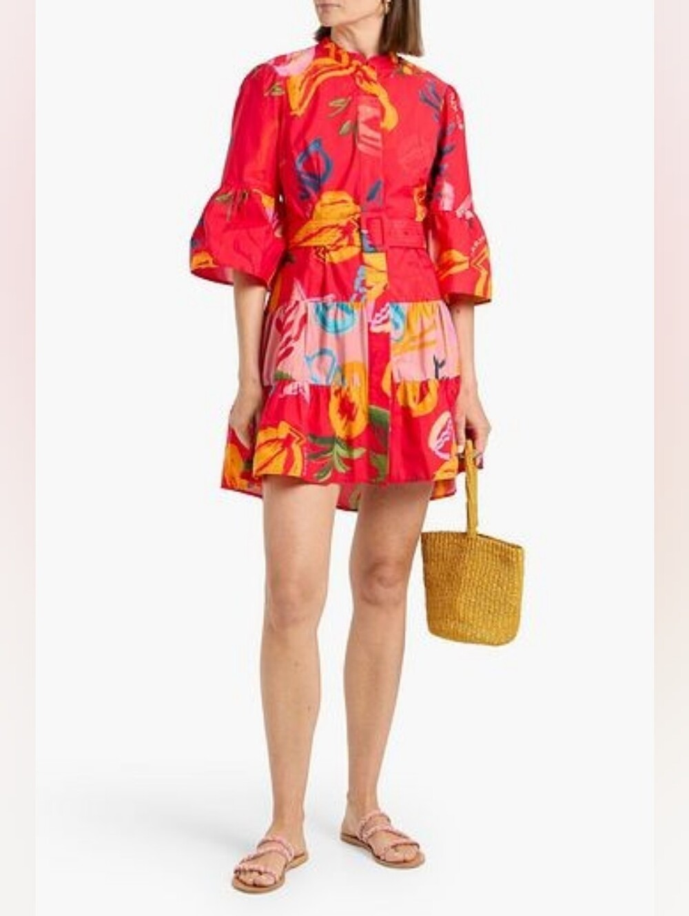 Farm Rio Dress Size L In EUC Missing Belt